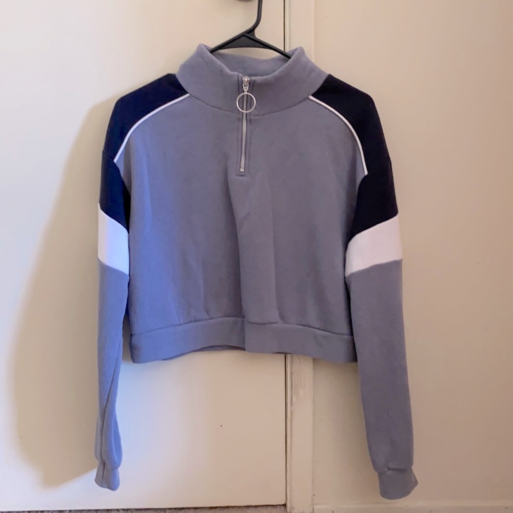 Color block cropped sweatshirt - S